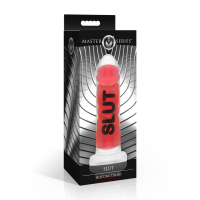 XR Brands SLUT Silicone Dildo Red 18,5 cm