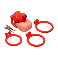 XR Brands Bull Chastity Cage Red