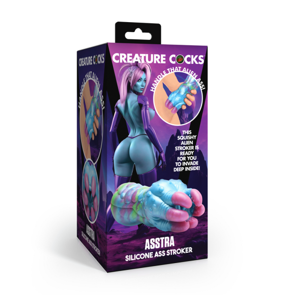 XR Brands Asstra Silicone Ass Stroker Blue/Purple