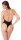 Noir Wetlook Body with Cut-Out and Glitter Black XL