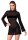 Noir Transparent Mini Dress with Glitter Black S