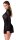 Noir Transparent Mini Dress with Glitter Black L