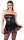Noir Minikleid im Wetlook mit Strumpfhalter Schwarz XL