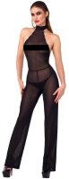 Noir Transparenter Overall mit Glitzer Schwarz M