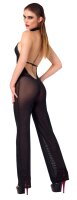 Noir Transparent Overall with Glitter Black L