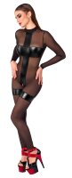 Noir Transparent Overall with Open Crotch Black M