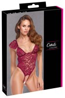 Cottelli Collection Body aus Spitze mit offenem Schritt Rot XL