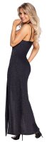 Cottelli Collection Long dress with halterneck black XL