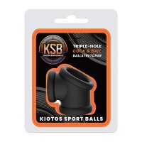 KSB Cocksling Silikon Penis & Ballstretcher schwarz