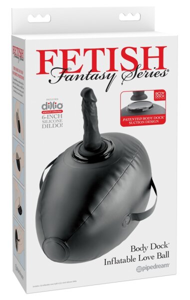 Fetish Fantasy Body Dock Inflatable Oval Love Ball Black
