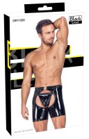 Black Level set of string and chaps in patent leather...
