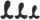 ANOS Butt Plug Training Set Black &Oslash; 2.3&ndash;3.1 cm