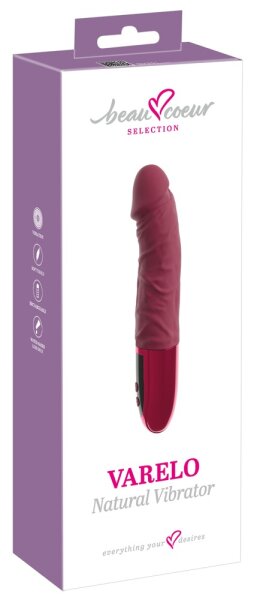 beau coeur Varelo Klassischer Vibrator Rot 23 cm &Oslash; 4 cm