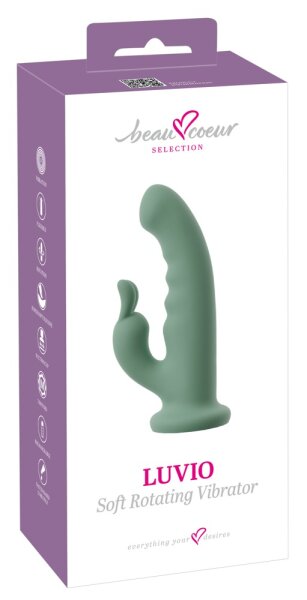 beau coeur Luvio Rabbit Vibrator mit Saugnapf Gr&uuml;n 19,3 cm