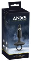 ANOS Flexible Anal Plug with Vibration Black &Oslash; 2.6 cm