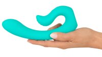 beau coeur Naira Flexibler Doppelvibrator T&uuml;rkis 17,5 cm