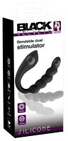 Black Velvets Biegsamer Doppelvibrator Schwarz 26 cm