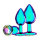 Shots Venice Collection Metall Analplug Set 3-teilig Mehrfarbig