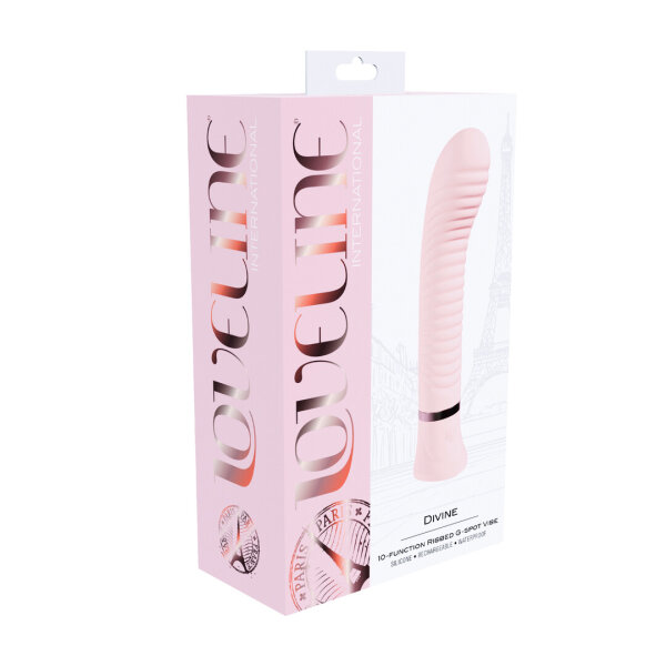 Loveline Divine ribbed G-spot vibe pink 12.5 cm &Oslash; 3.4 cm