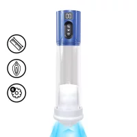 Shots MaxLift 6 Function Suction Masturbator Pump Blue