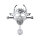 Kiotos Demonic Bull Mask Nippelklemmen Silber