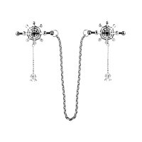 Kiotos Spider Web Nipple Clamps with Chain Silver