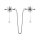 Kiotos Spider Web Nipple Clamps with Chain Silver