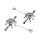 Kiotos Spider Web Nipple Clamps with Chain Silver