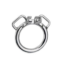 Kiotos Steel Chastity Device with Cone and Belt Silver 3.2 cm &Oslash; 4.5 cm