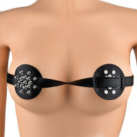Kiotos Spiked Breast Binder mit abgerundeten Noppen Schwarz