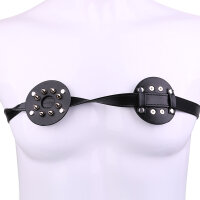 Kiotos Spiked Breast Binder mit scharfen Spikes und offener Mitte Schwarz