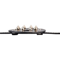 Kiotos Spiked Breast Binder mit scharfen Spikes und offener Mitte Schwarz
