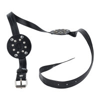 Kiotos Spiked Breast Binder with Rounded Studs and Open Center Black