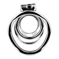 Kiotos Steel Twin Cock Cage Silver 15.5 cm &Oslash; 4.5 cm