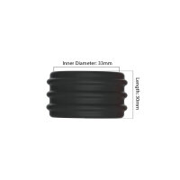 Kiotos Cockring & Ball Stretcher Compact Schwarz &Oslash; 3,4 cm