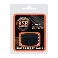 Kiotos Cockring & Ball Stretcher Compact Schwarz &Oslash; 3,4 cm