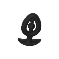 Kiotos Anal Plug/Expander with Inner Bead Black &Oslash; 6.8 cm