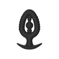 Kiotos Anal Plug/Expander with Inner Bead Black &Oslash; 6.8 cm