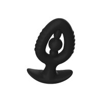 Kiotos Anal Plug/Expander mit innerer Perle Schwarz &Oslash; 8 cm