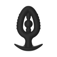 Kiotos Anal Plug/Expander mit innerer Perle Schwarz &Oslash; 8 cm