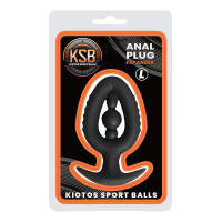 Kiotos Anal Plug/Expander mit innerer Perle Schwarz &Oslash; 8 cm