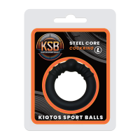 Kiotos Cock Ring with Steel Core L Black &Oslash; 4.2 cm