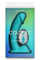 NS Novelties Curve Vibrating Dildo Turquoise