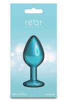 NS Novelties Iridescent Aluminium Anal Plug M Teal 3,3 cm