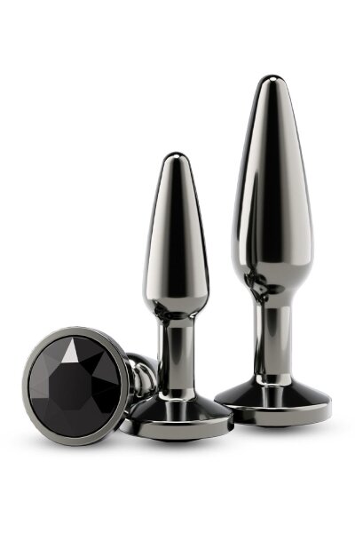 NS Novelties Chrome Aluminium Anal Plug Set of 2