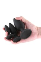 NS Novelties Renegade Triple Strike Anal Plug Set of 3 Black