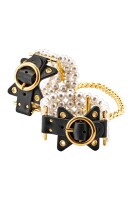 Guilty Pleasure Soir&eacute;e Pearl Handcuffs with Pearl Accents