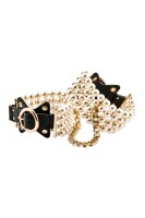 Guilty Pleasure Soir&eacute;e Pearl Handcuffs with Pearl Accents