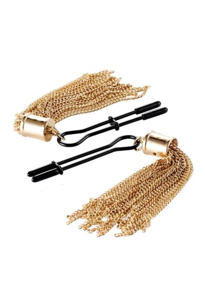 Guilty Pleasure Tassel Tease Brustklammern mit goldfarbenen Kettenquasten