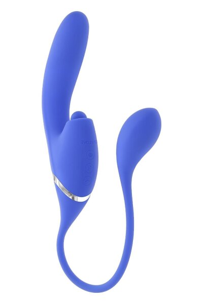 Evolved All In Thrusting and Tapping Vibrator Blue 45 cm